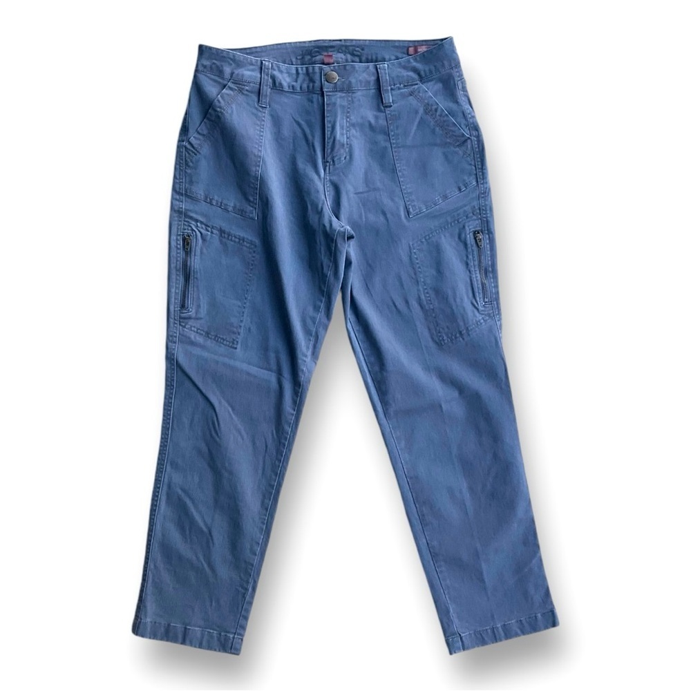 Jag Jeans Women Gray Girlfriend Cargo Pants Flap Pockets Mid Rise Size 10